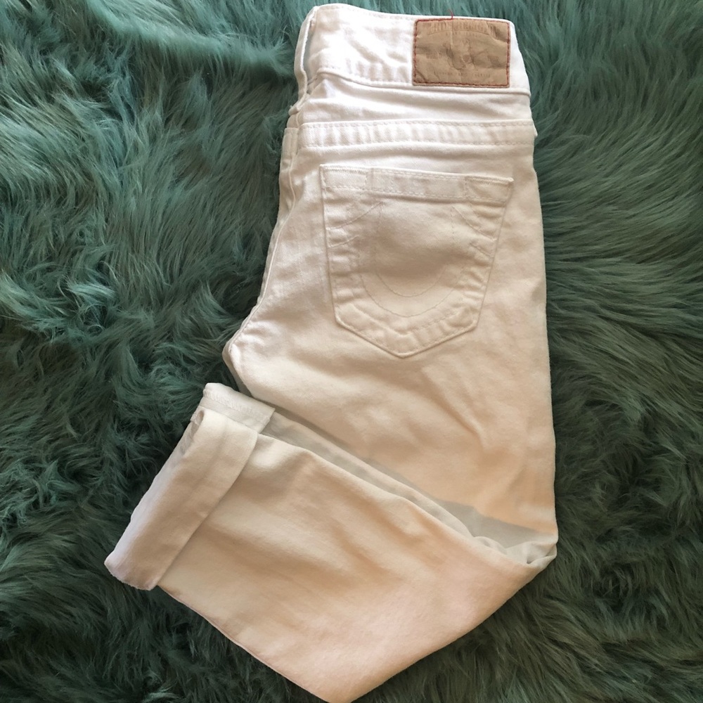 True Religion White Jean Capris